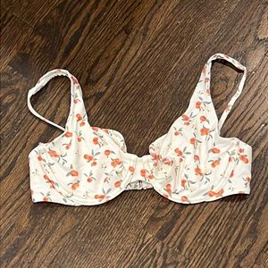 ABERCROMBIE & FITCH PEACH PRINT BIKINI TOP